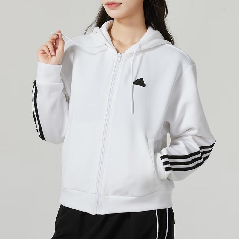 adidas Куртки Женские Белые С Капюшоном Умеренные Другие IW5254