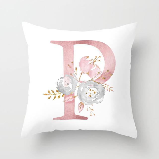 26 Letters Cushion Cover Letter Home Decorative Pillowcase Polyester Throw Pillow Case Cushion Cover For Sofa Almohada Hot Zt25