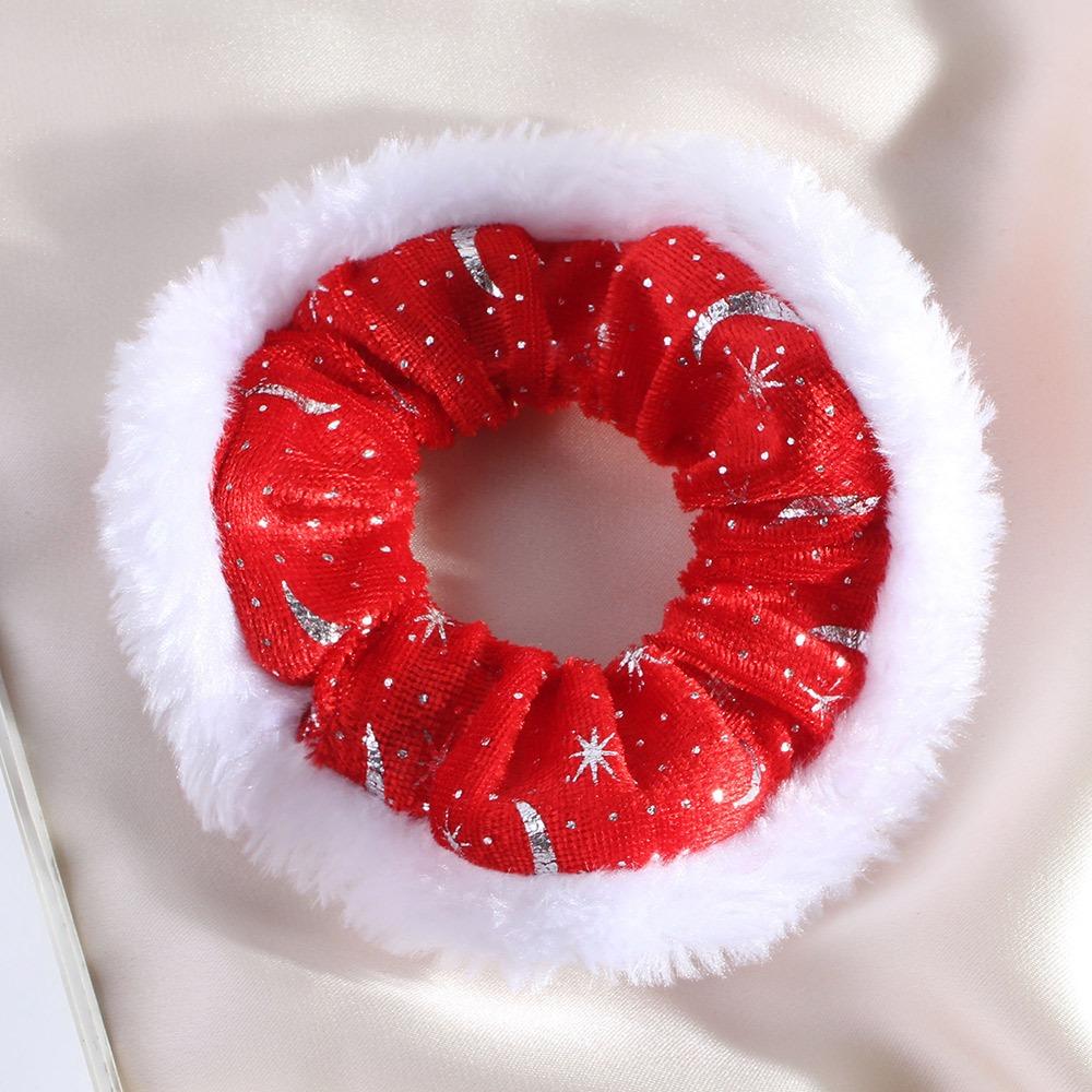 Velvet Plush Christmas Hair Rope High Elasticity Women Hair Ring  Hair Accessories