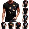 Erkaklar uchun moda futbolka, ko'cha uslubidagi kundalik qisqa yengli kiyim