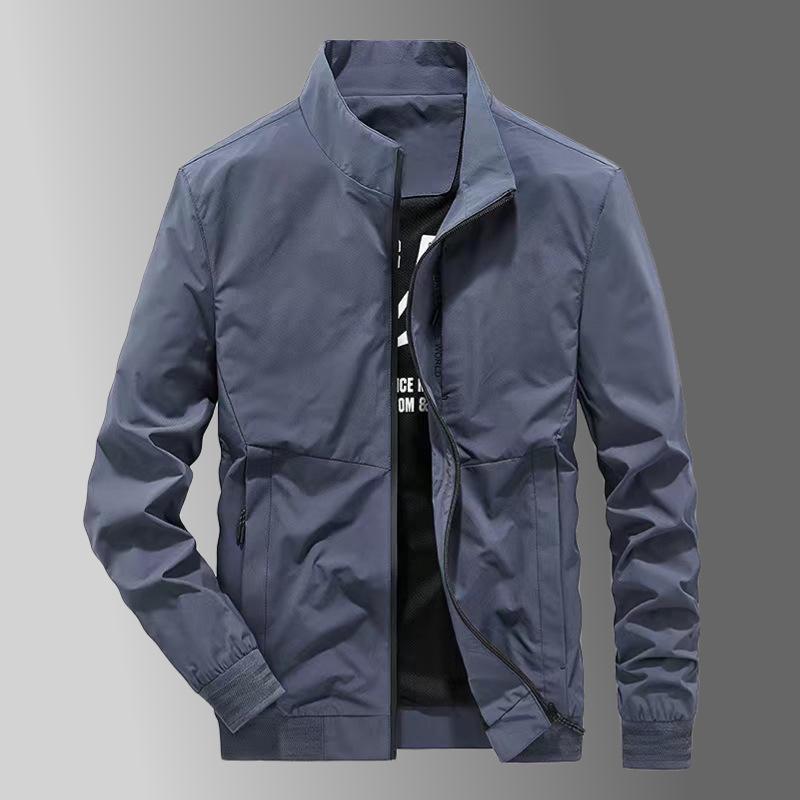 Унисекс Ветрозащитная куртка со стойкой - Высококачественная, универсальная верхняя одежда для осени и весны