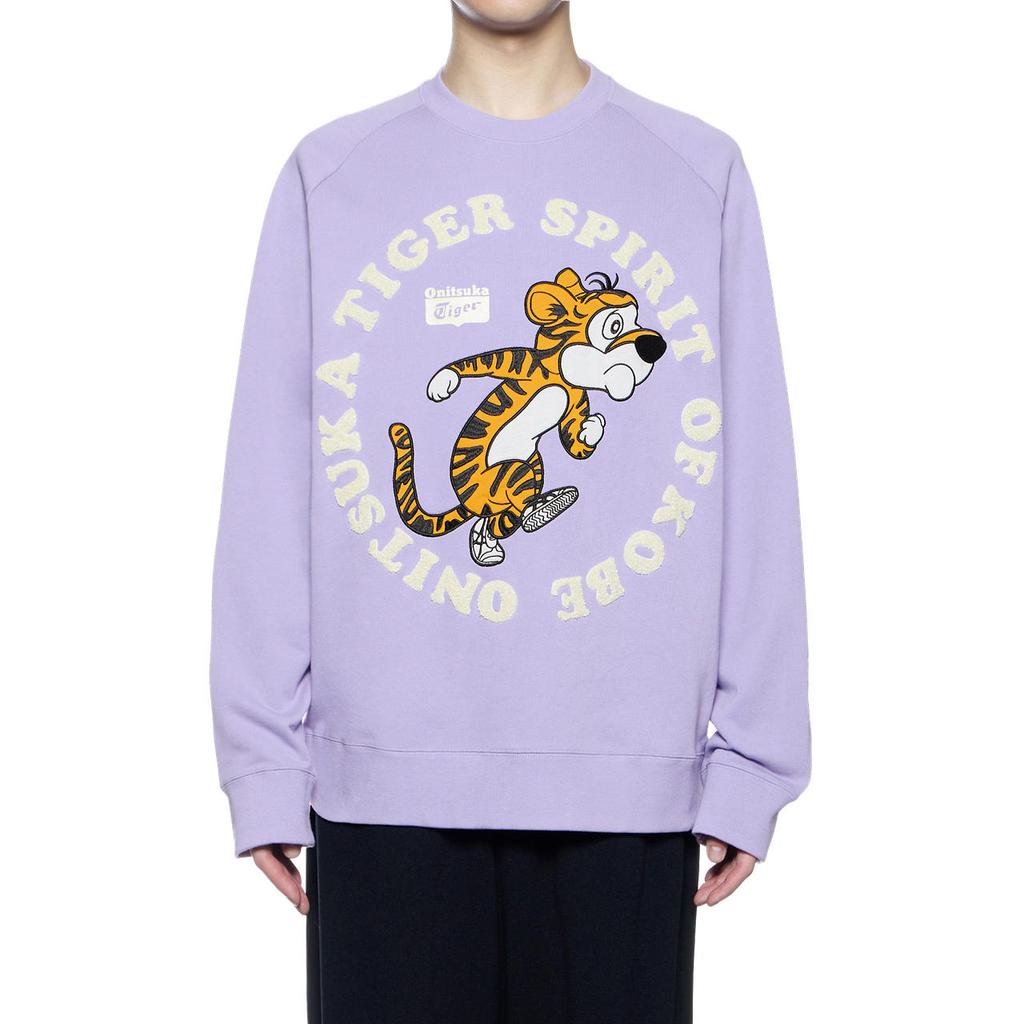 ONITSUKA TIGER Cartoon Anime Letter Pattern Design Comfortable Casual Round Neck Pullover Long Sleeve Sweatshirt Unisex Sweatshirt 2183B180-500