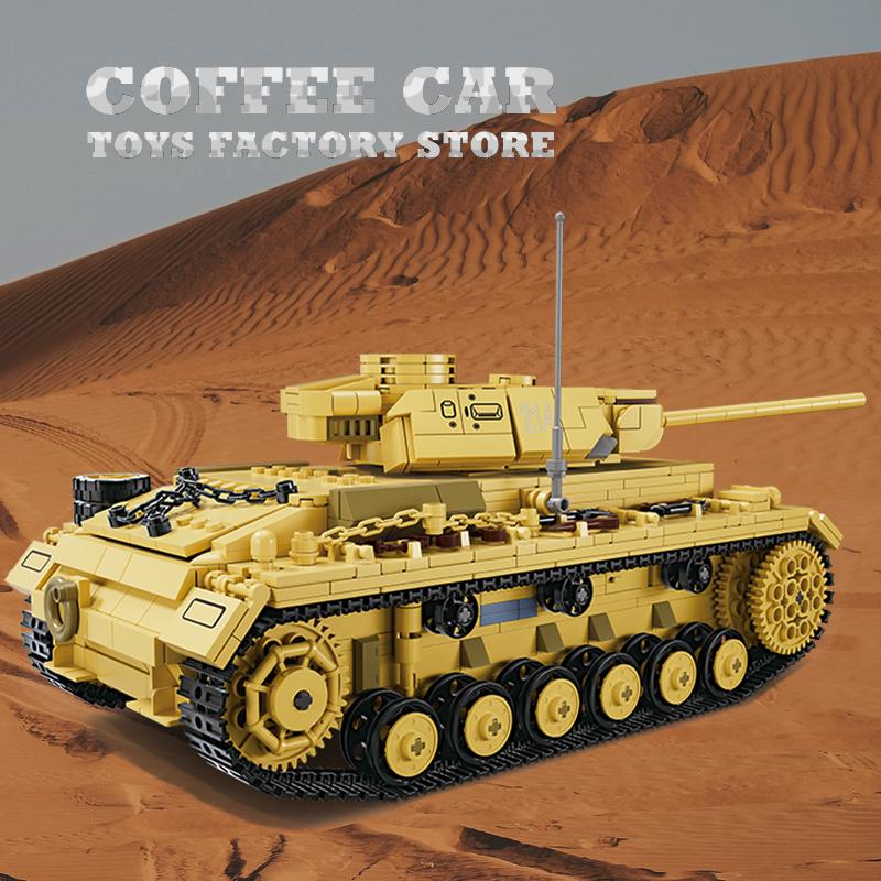 Военные наборы MOC из кубиков Второй мировой войны Средний танк M47 Игрушки-пазлы Железнодорожная пушка Строительные блоки Модель бронетехники Подарки для взрослых, детей, мальчиков