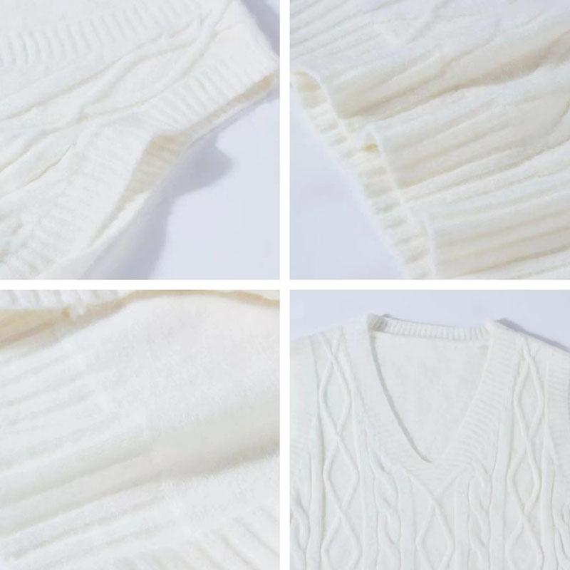 Свитер-жилет, теплые вязаные свитера без рукавов с v-образным вырезом, жилет, женские осенне-зимние повседневные свободные однотонные джемперы, верхняя одежда