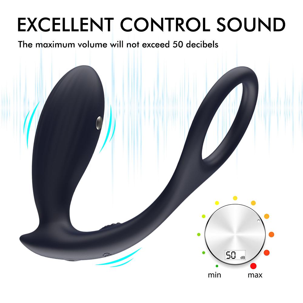 Мужская 7-частотная анальная пробка для точки G и бусины для задней части тела, игрушка-массажер простаты, зарядное вибрационное стопорное кольцо