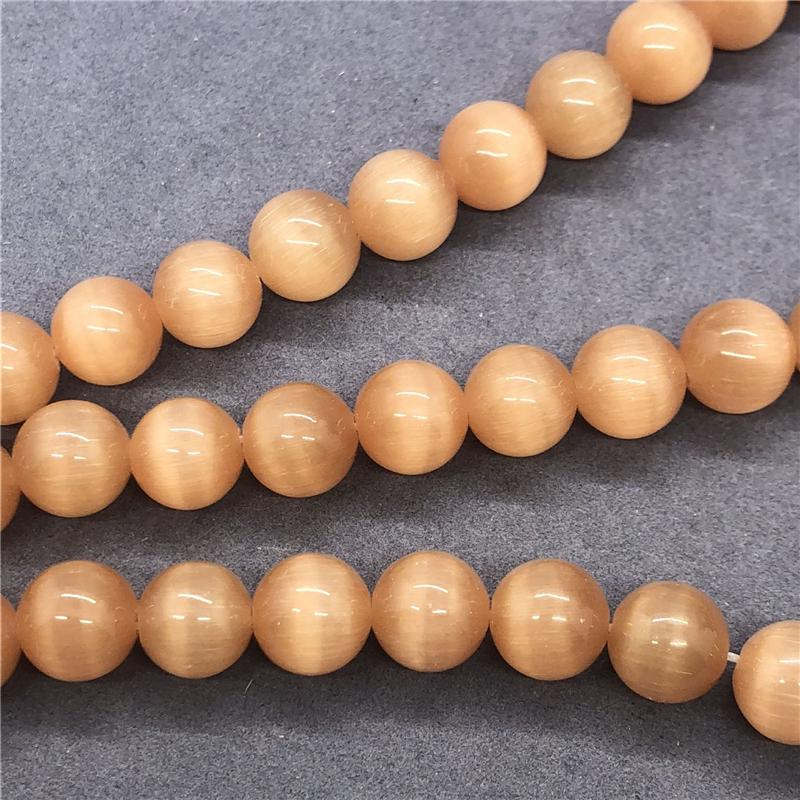 Orange Cat Eye Beads Loose Spacer Charm Beads Jewelry Accessories