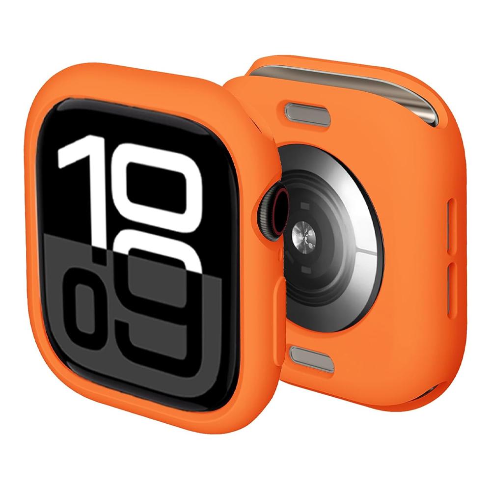 Чехол для Apple Watch 10 11 46 мм 42 мм Аксессуары Ударопрочный Защитный Мягкий Силиконовый Бампер Оболочка Чехол iwatch Серии Защита