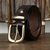 3,8 см чистая коровья натуральная кожа для мужских джинсов высокого качества ремни с латунной пряжкой ковбойский пояс мужской дизайнерский роскошный Cintos