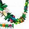 1 Pc Hawaiian Luau Summer Tiki Bar Tropical Party Decor, Tropical Island Beach Supplies Tissue Colour Flower Garland Long Trop