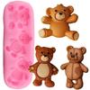 3D Cute Bear Silicone Molds DIY Baby Party Chocolate Fondant Mold Cake Decorating Tools Cupcake Topper Candy Polymer Clay Moulds