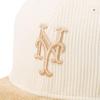 New Era newera cap 59FIFTY 14507983 NER35C5223 MLB New York Mets NYM White Shiro 8 Corduroy ONSPOTZ Custom Made Hat Gokyu Fifty Unisex Summer Sunshade