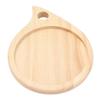 Khaki Serving Board Small Round Wooden Cutting Compact Wooden Mat  Picnic