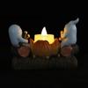 Cartoon Ghost Campfire Flickering Candle Holder Resin Tabletop Double Ghost Ornament  Fireplace