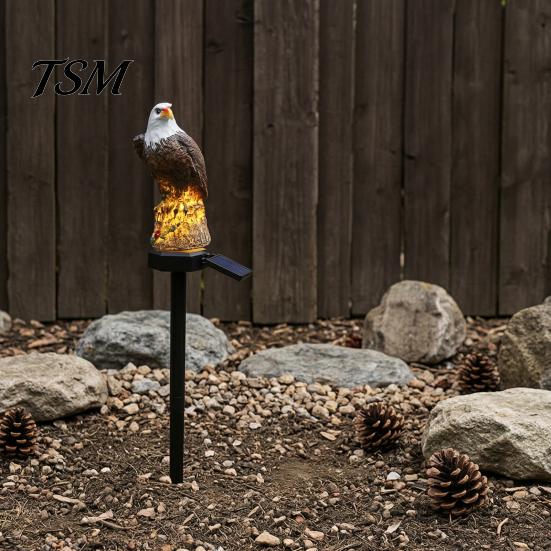 Garden Gifts for Landscaping Lovers Eagle Solar Light, Outdoor Waterproof LED Light with Villa Courtyard Decorative Fixtures Stake, Bald Lawn Pathway