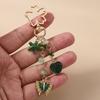 Zinc Zinc Alloy Flower Pendant DIY Bag Charm Lovely Enamel Butterfly Keychain  Car Accessory