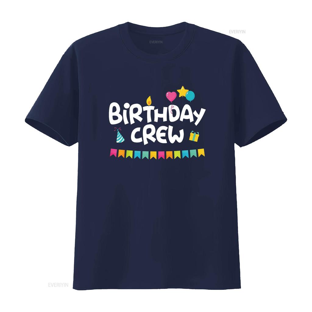 Birthday Squad Clothing Crew T Shirt vintage Washed Casual Breathable Stylish graphic Comfortable designer clothes Versatile
