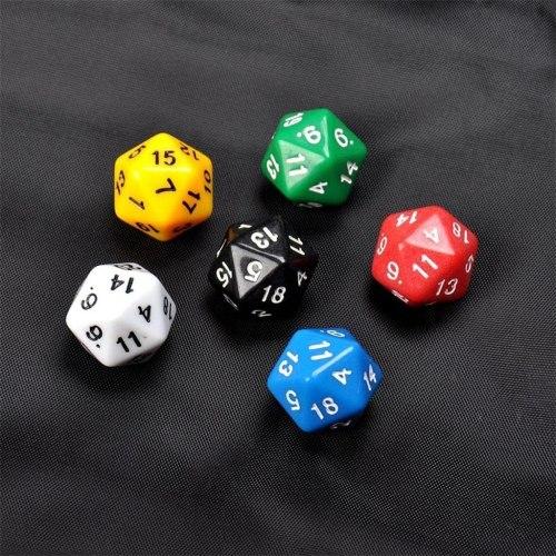 30-Piece Set of 20-Sided Dice for Board and Card Games