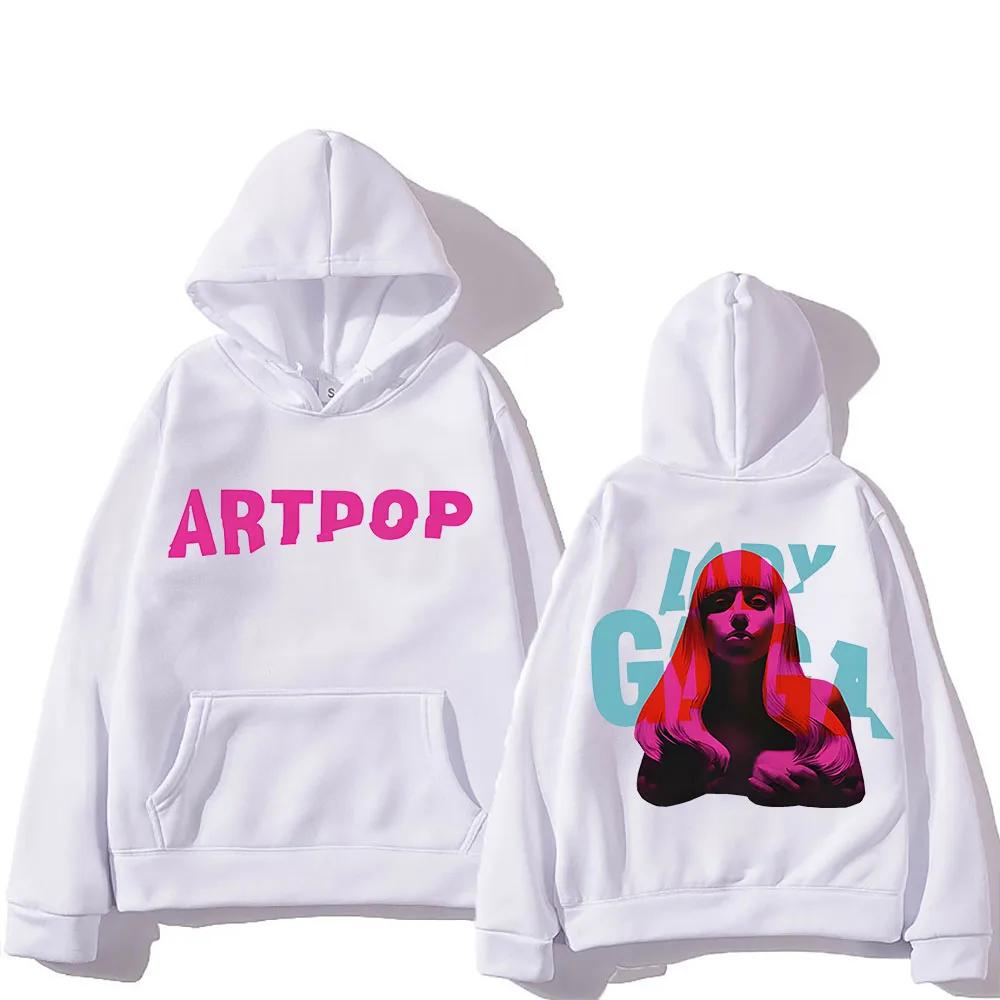 Lady Gaga Hoodie Double-sided Printing Comfortable Aesthetic Sweatshirts With Hooded Gothic Clothing Moletom Pullovers