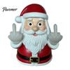 Humorous Christmas Party Decor Middle Finger Light, Naughty Santa Claus Reindeer Giving Lamp with LED Whimsical Gifts for Colleagues Warm Glow,