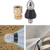 High Pressure Nozzle Sewer Clean Tool 1/4Inch Quick Connector 1 Front 6 Rear Sewer Jetter Nozzle Pressure Washer Adapter