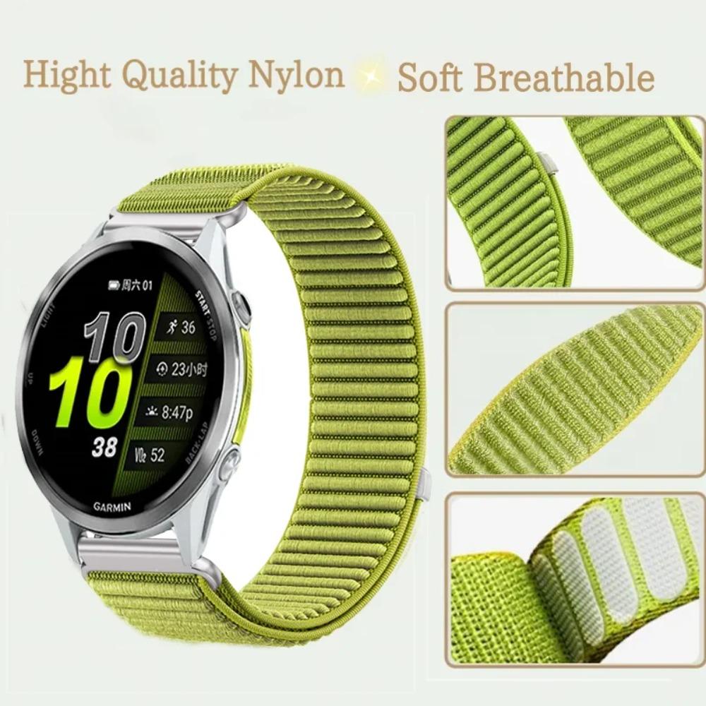 18mm 20mm 22mm Nylon Loop Strap for Garmin Forerunner 970 570 965 955 165 55/Venu 4 45mm 41mm Bracelet for Garmin Vivoactive 6 5