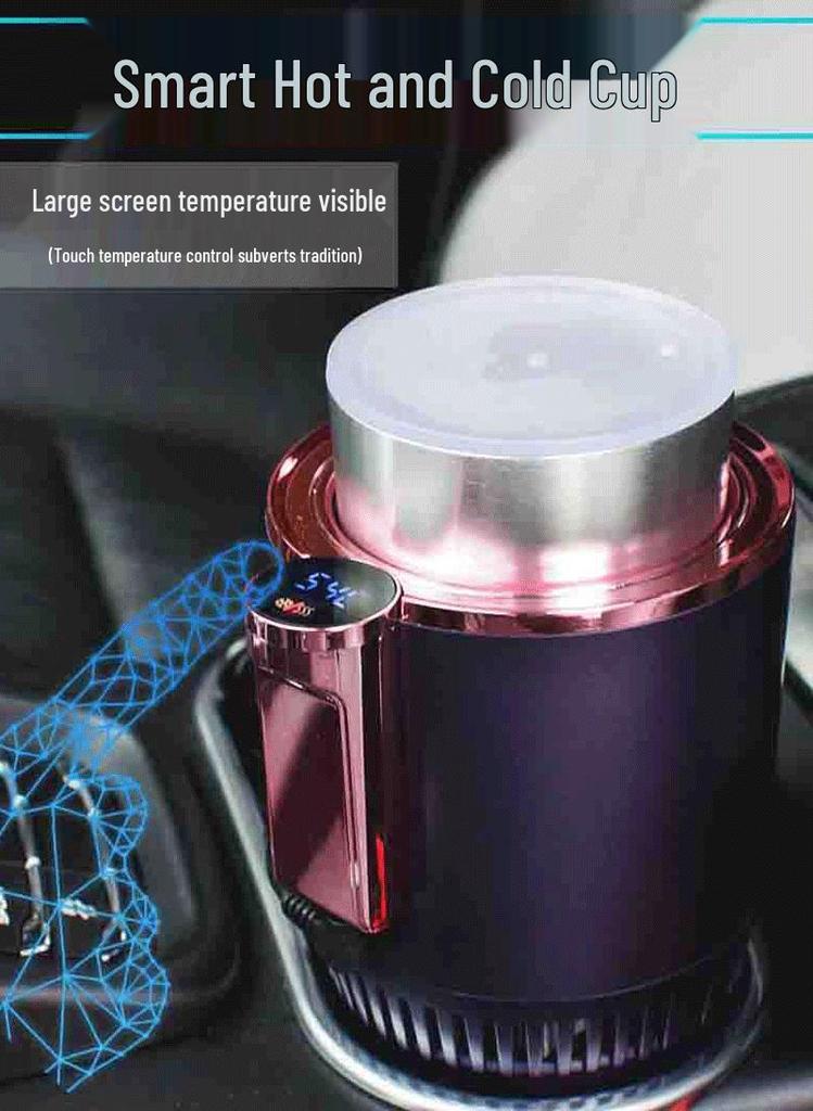 12V Dual-Use Intelligent Car Cup: Quick Cooling & Heating for Beverages