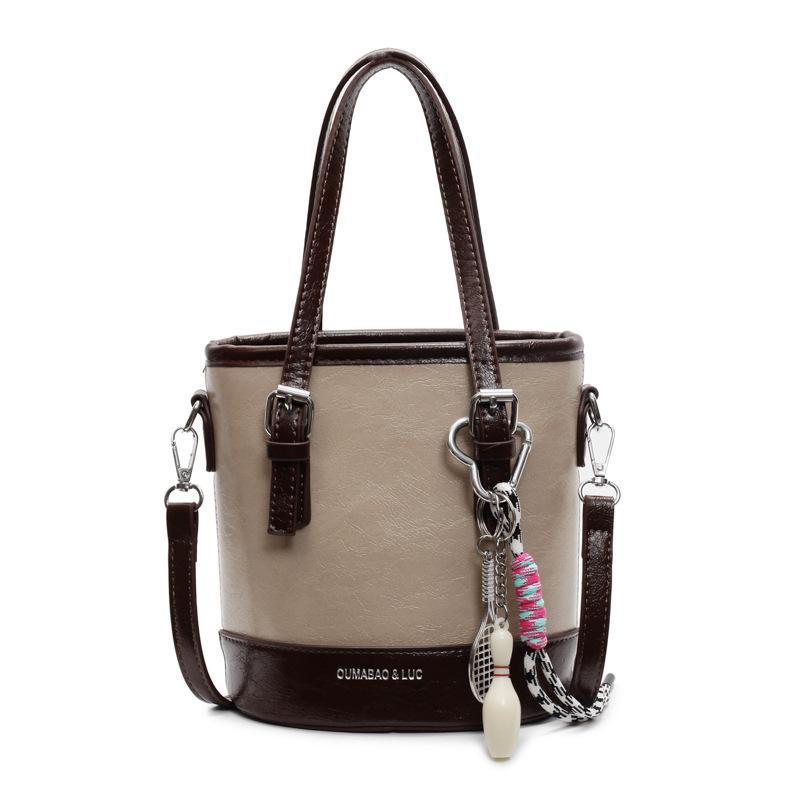 Contrasting Color Bag Women's New Fashion Versatile Shoulder Bag Handbag