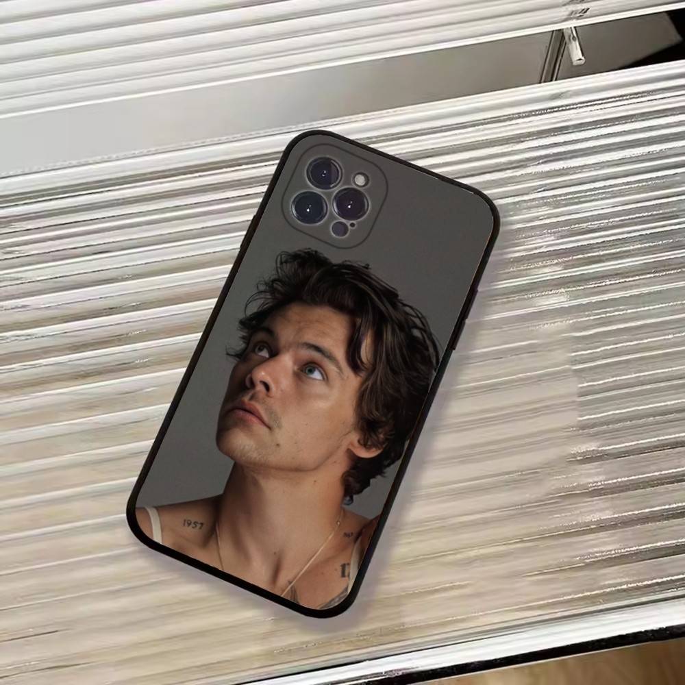Чехол для телефона H-HaRRy Music S-Styles для iPhone 17,16,15,14,13,12,11 Plus,Pro Max,XS, Мягкий черный чехол