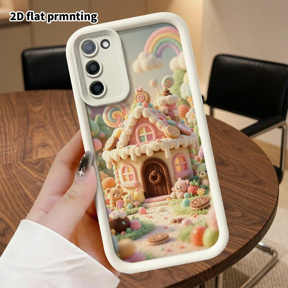 Чехол для телефона: 2D плоский, подходит для Samsung Galaxy A34 A35 M05 M06 S20 S22 S21 FE Plus 5G защитный чехол, пряничный домик, идеальный Рождественский и Хэллоуин