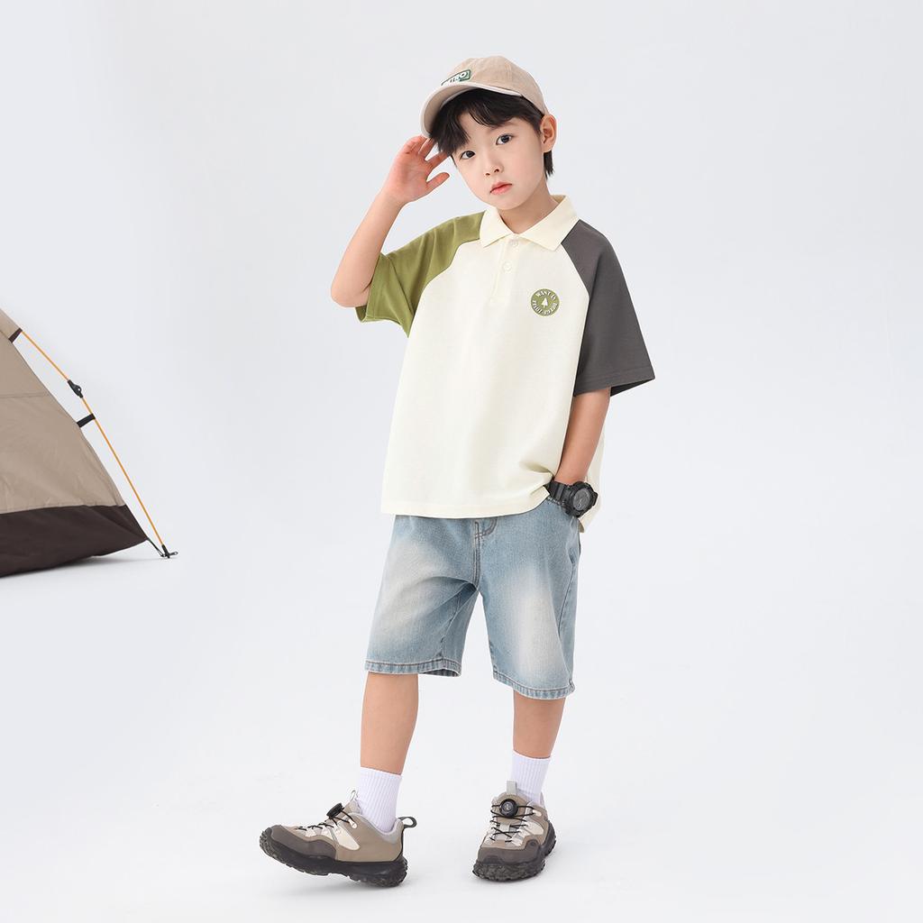 Left West Children's Wear Boys' Short-sleeved T-shirt Polo Shirt