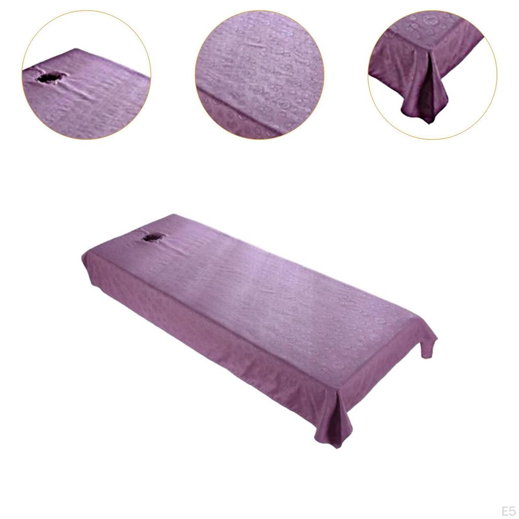 Beauty Bed Sheet Massage Tablecloth Polyester Oil Resistant with Hole Equipment Salon