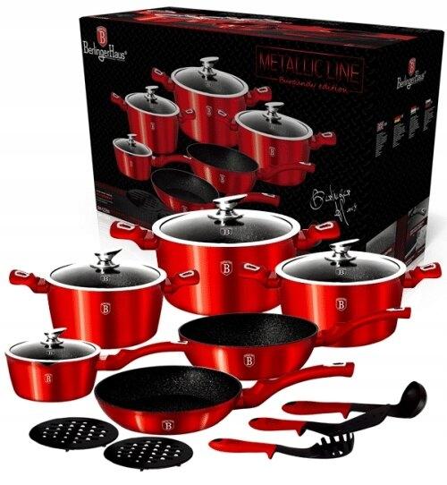 Berlinger Haus Metallic Burgundy Bh-1226Nn Pot Set (15 Pcs.)
