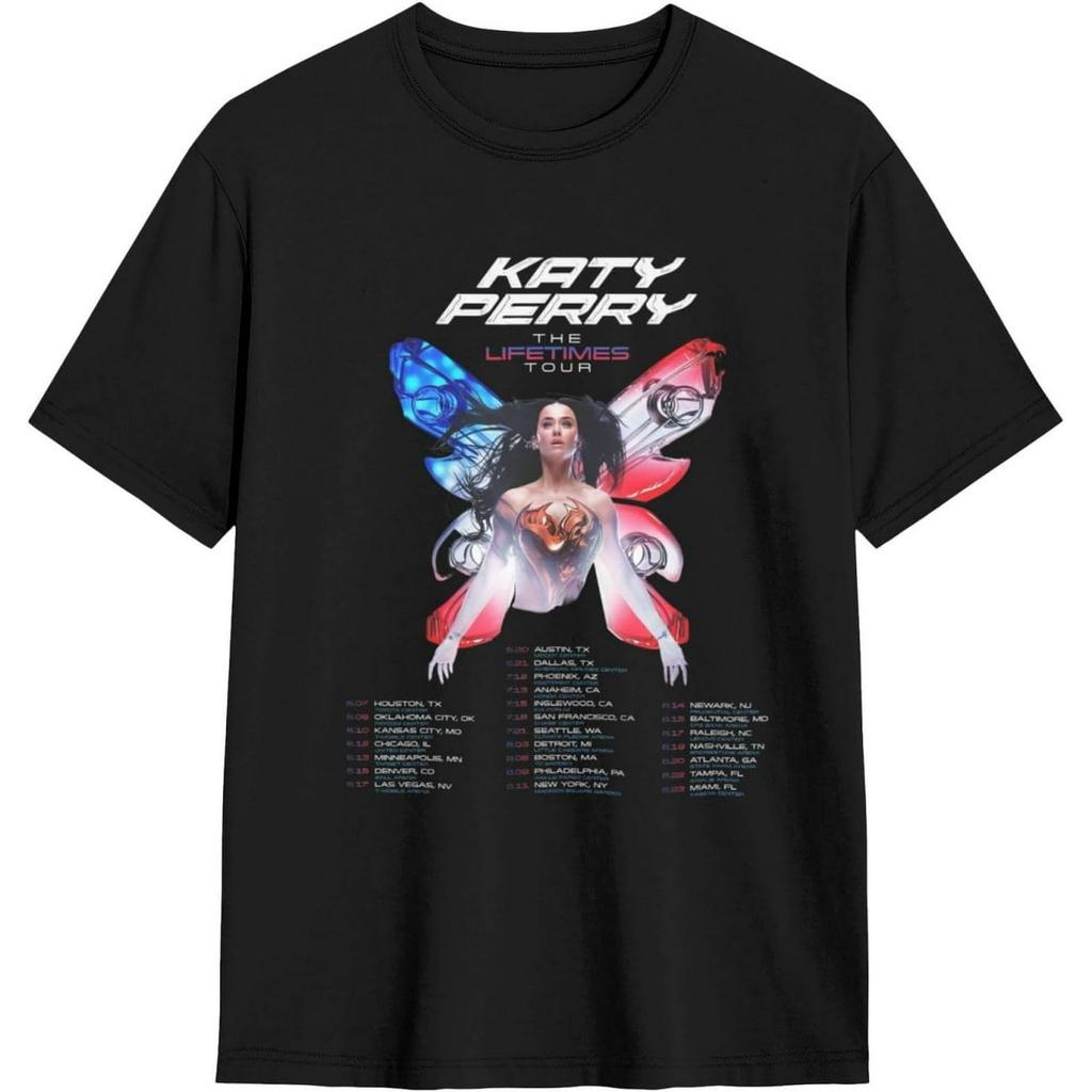 Футболка с логотипом музыкального тура Кэти Перри The Life Times Tour