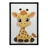 Baby Giraffe - Decorative Poster Baby Giraffe - Decorative Poster, 30X40 Cm, Light Oak Wooden Frame, Matte Paper 230 Gsm