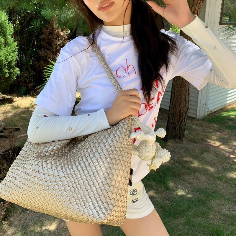 Повседневная большая вместительная наплечная сумка под мышкой, сумка ручной работы, модная и простая, портативная сумка-тоут для мамы и ребенка для женщин