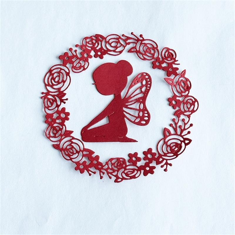 Butterfly Girl Cutting Dies Carbon Steel Die Cut Templates Metal Embossing Stencils for Scrapbooking Card Making Journal