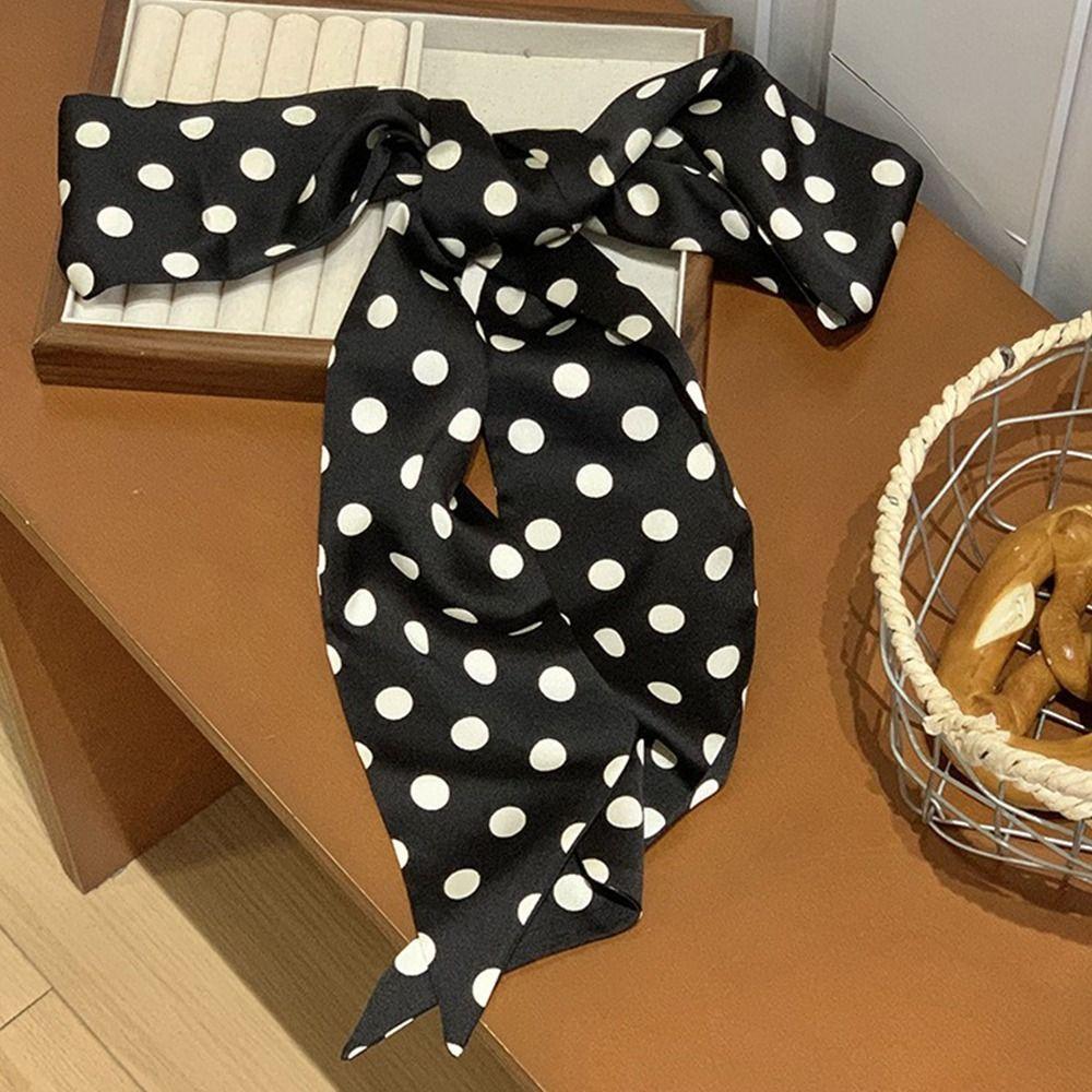 Summer Long Ribbon Belt Tie Korean Hair Band Fashion Silk Scarves  For Women