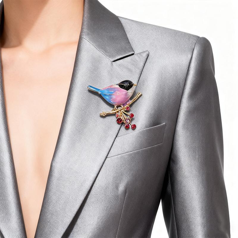 1 шт. Брошь Минималистичный аксессуар для одежды Гладкая эмаль Прочная Минималистичная Универсальная Птица Подходящая для повседневной носки 4x3,5 см