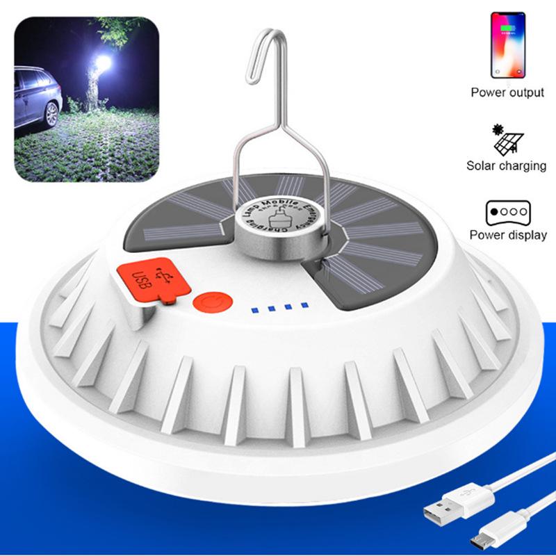 Cross-Border Super Bright Solar Tent Light with Remote Control for Power Outages, Camping, and Night Markets
