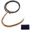 Kyoto Butsudan Hayashi Buddhist Prayer Beads, Soto Zen, 2 Shaku (1.2m), Ebony with Tiger's Eye (Men's), Formal, Authentic Style [Prayer Beads Bag