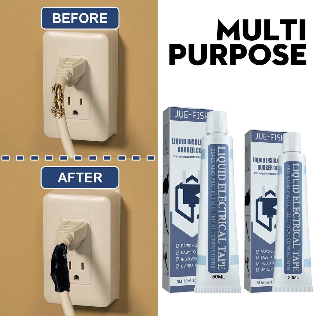 30/50 мл жидкая изоляционная лента для ремонта резинового электрического провода, кабельного покрытия, клей для фиксации линии, широкий спектр жидкой изоляционной пасты (1/3 шт.)