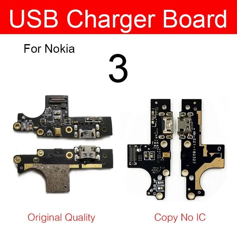Плата USB-порта для зарядки для Nokia 1 Plus 2 2,1 3 3,1 Plus, разъем для зарядного устройства USB, разъем для платы USB-зарядного устройства, модуль, запасные части
