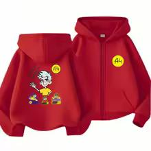 Merch A4 Children Hoodie Children Coat Zipper Style Hoodies Girls Boys Black Pink Long Sleeves Russian Celebrities Clothing