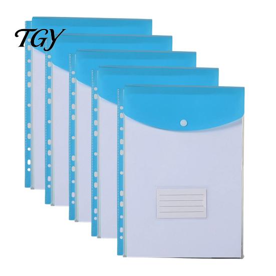 Transparent Mesh Pouch 11 Hole Expanding File Pockets, Reusable PP Document Sleeves, Waterproof Case Organizer Bag for Home Office And School