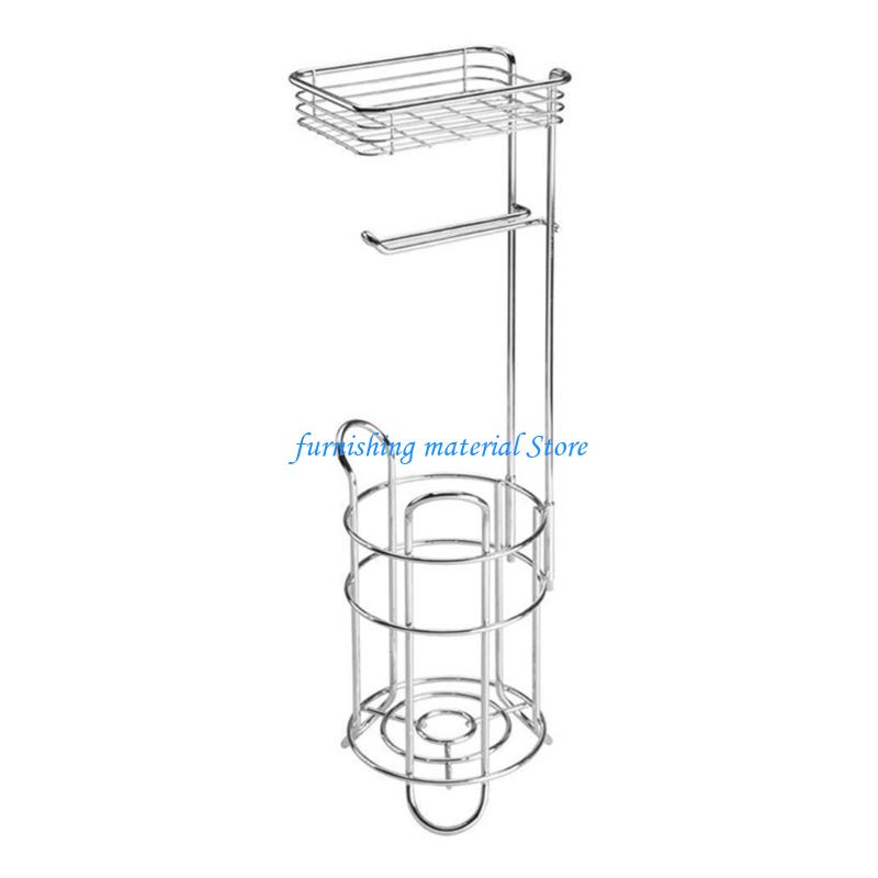 Y5GD Upgrades Iron Toilet Paper Rack Freestanding Toilet Paper Stand Simple Design Tissue Stand Perfect for Small Bathrooms