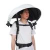 THANKO Защита от жары Уличный рабочий зонт Затеняющий Складной Защита от УФ-лучей Белый Черный Зонт-рюкзак Мужской Свободные руки (белый)