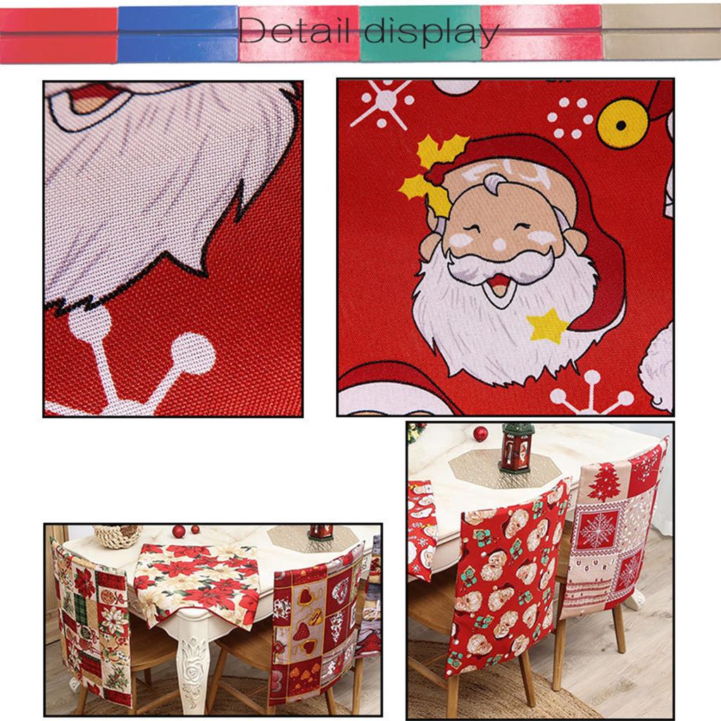 Украшение Рождественского Обеденного Стола Чехол для Стула Ресторана 2024 Декор Нового Года Чехлы на Спинки Стульев Рождественское Украшение