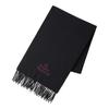 Apparel 81030007 W00Q7 Black Basic Embroidered Logo Fringe Scarf (Scarf) Women's [Brand] [Used]
