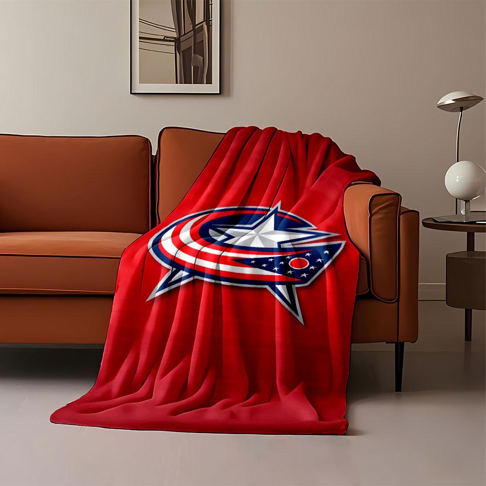 Blue and Red Star Logo Design print blanket soft and cozy perfect for the living room bed sofa or a nap,gift