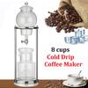 600ML 8 Cups Modern Dutch Coffee Water Drip Cold Ice Drip Coffee Maker Serve For Coffee Brewer Tool Household